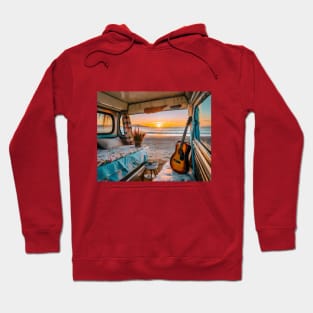 Vanlife on the beach Hoodie